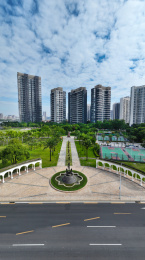 珠海市香洲区前山澳门回归纪念公园航拍