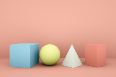 3d渲染的立体几何形状