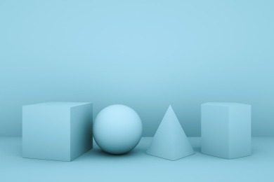 3d渲染的立体几何形状