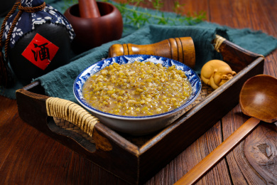 特色粥类美食小吃绿豆汤