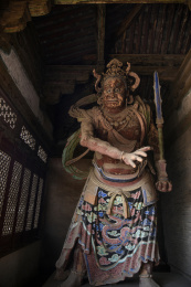 中国天津蓟州独乐寺辽代彩塑哼哈二将