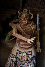 中国天津蓟州独乐寺辽代彩塑哼哈二将