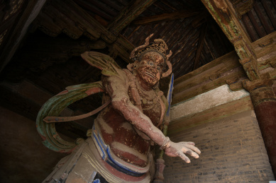 中国天津蓟州独乐寺辽代彩塑哼哈二将