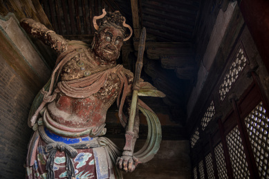 中国天津蓟州独乐寺辽代彩塑哼哈二将