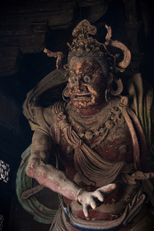 中国天津蓟州独乐寺辽代彩塑哼哈二将