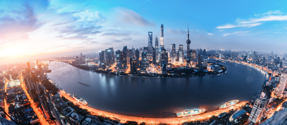 上海城市风光全景