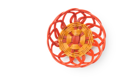 空的塑料篮子，俯视图