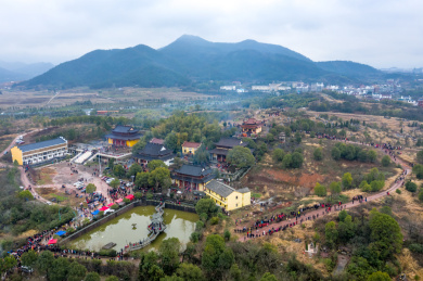 义乌佛堂海云寺庙会航拍 