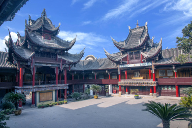 四川自贡市盐业历史博物馆庭院