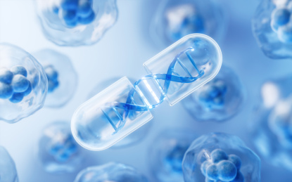 胶囊与细胞背景3D渲染