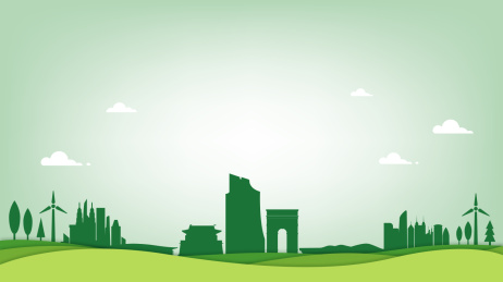 廊坊剪纸环保插画