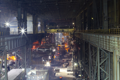 钢铁厂炼钢车间