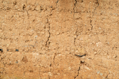 中国传统建筑夯土墙纹理图案特写