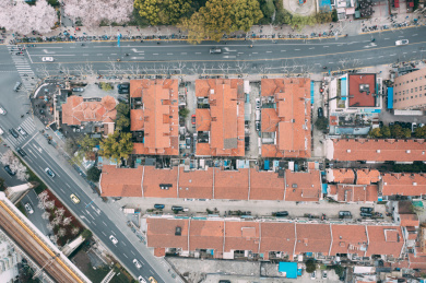 航拍山阴路历史文化风貌区