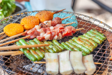 户外烧烤食物