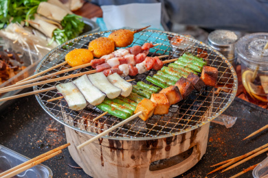 户外烧烤食物