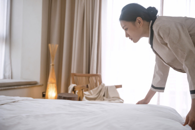 酒店服务人员在工作