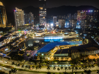 深圳南山区蛇口海上世界广场夜景
