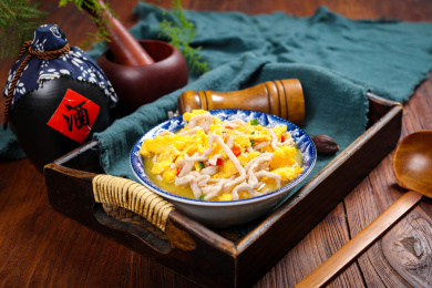 美味家常菜鸡蛋肉丝汤