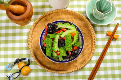美味家常菜木耳小炒凉瓜