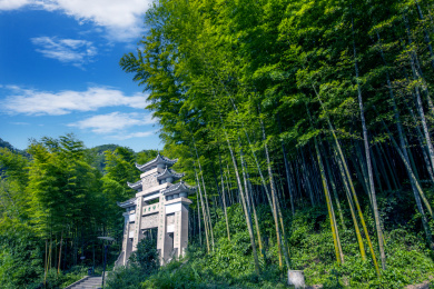 茶山竹海风景区”十面埋伏”拍摄地牌坊