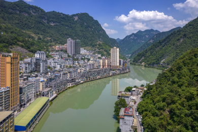 中国云南省昭通市盐津县航拍