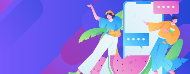 24节气大暑人物扁平矢量概念运营手绘插画