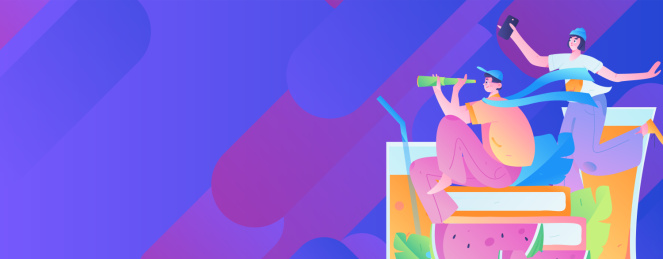 24节气大暑人物扁平矢量概念运营手绘插画