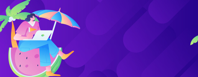 24节气大暑人物扁平矢量概念运营手绘插画