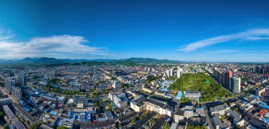 北京昌平区核心城区航拍