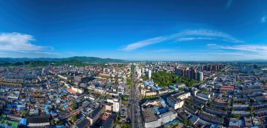 北京昌平区核心城区航拍