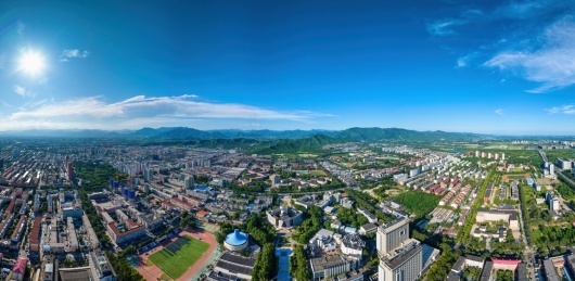 北京昌平区核心城区航拍