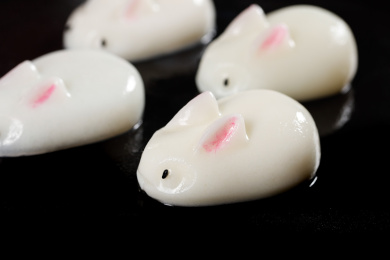 盘子里的小兔子布丁