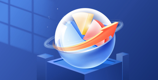 3D立体半透明球体和饼图