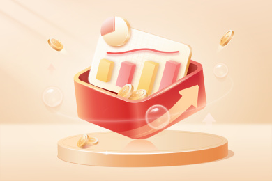 金融理财柱状图和饼图