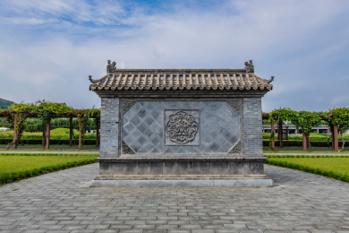 中国河北省遵化市清东陵景区照壁墙园林建筑