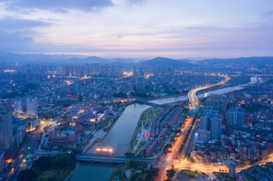 福清航拍夜景