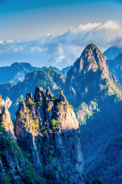 中国安徽黄山风光北海景区笔架峰