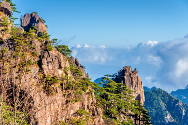 中国安徽黄山风光北海景区笔架峰