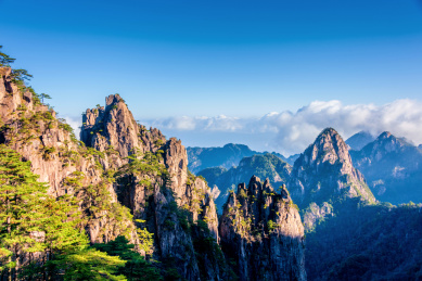 中国安徽黄山风光北海景区笔架峰