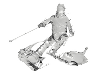 水冰质感速降滑雪