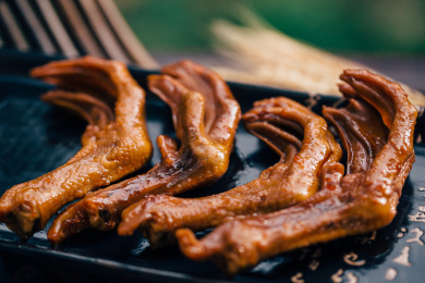 卤味鸭脚美食