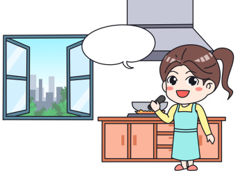 燃气安全漫画保持空气流通开窗通风不要远