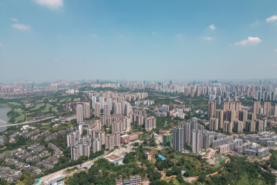 重庆江北区全景航拍