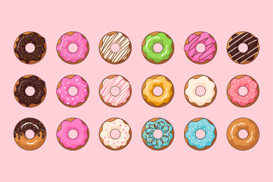 矢量甜甜圈