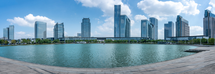 苏州独墅湖月亮湾风光