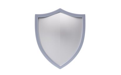 白色盾牌3D渲染