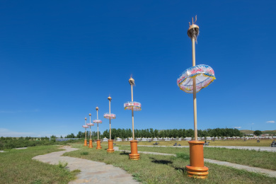 河北省丰宁县大汗行宫景区苏鲁锭桅杆装饰