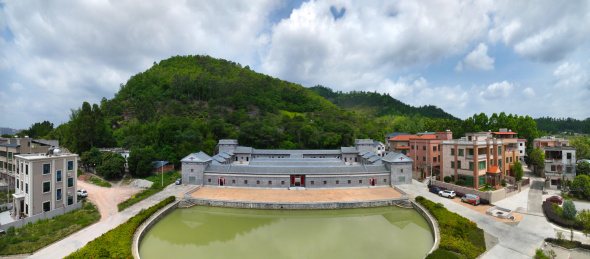 惠州市惠阳区古屋三省堂围屋航拍