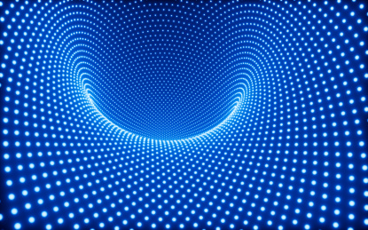 抽象霓虹虫洞背景3D渲染